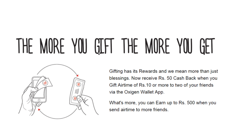 Oxigen Wallet Send Airtime Share and Earn