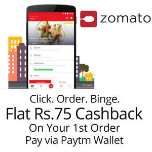 Zomato Pay With Paytm Wallet Get Flat Rs 75 Cashback