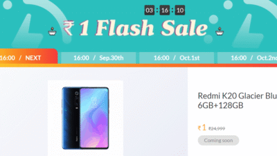 Mi Rs 1 Flash Sale Celebrate Diwali with Mi 29th September 2019