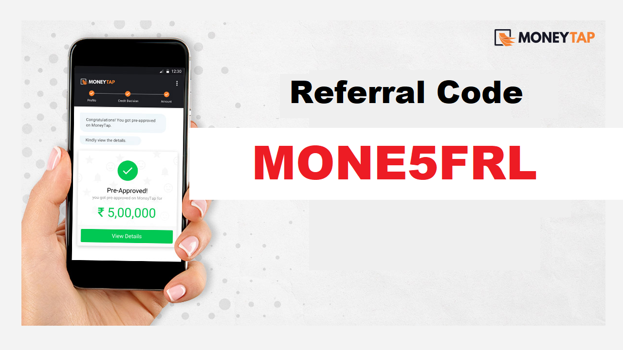 Download MoneyTap Referral Code MONE5FRL Free ₹500 Amazon Voucher