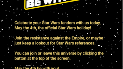 Google Webmaster Star wars Day 4th May 2019