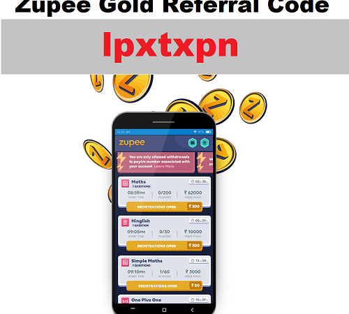 Download APK Zupee Gold Referral Code Earn Paytm Cash Free