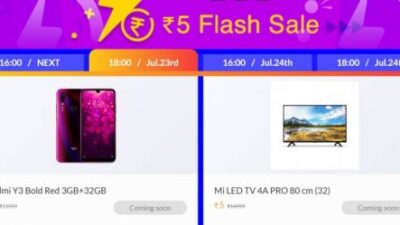 Mi 5th Anniversary Flash Sale Rs 5 (23rd - 25th July 2019) Mi Turns