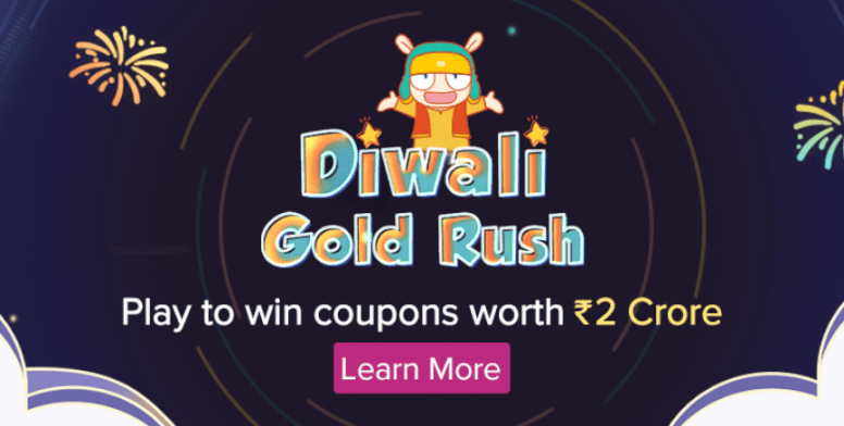 Mi Diwali Gold Rush Game Play to win Coupons worth Rs 2 Crore