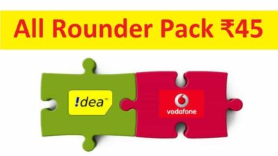 Vodafone & Idea All Rounder Pack ₹45 Only from 1st October 2019
