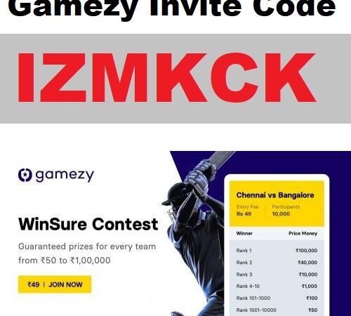 Download APK Gamezy Invite Code Free ₹150 Refer and Earn