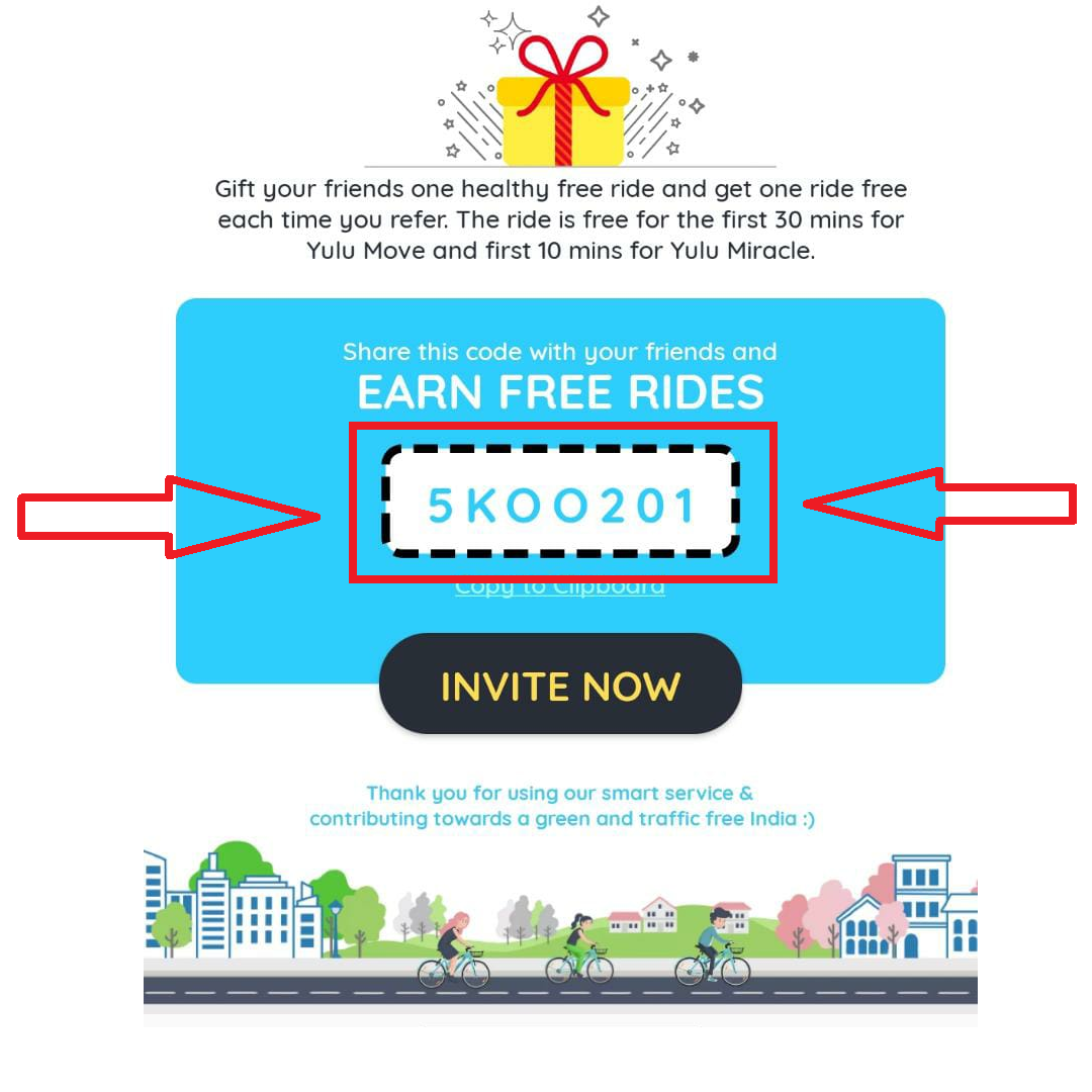 Yulu Referral Code to Get Free Cycle Ride for 30 Minutes + Refer & Earn