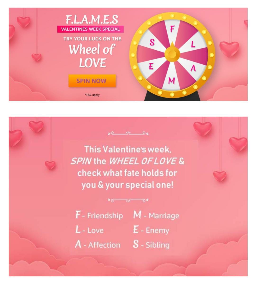 Amazon Wheel of Love Spin & Win Gift for Valentine Day 2020