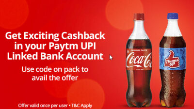 Paytm Coca Cola Offer Get Free ₹20 Cashback on each Bottles