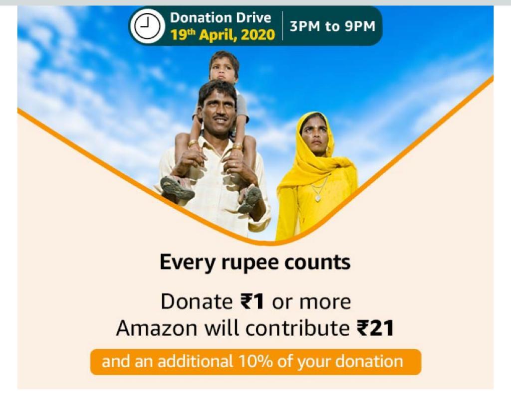 Amazon Donation Drive 19th April 2020