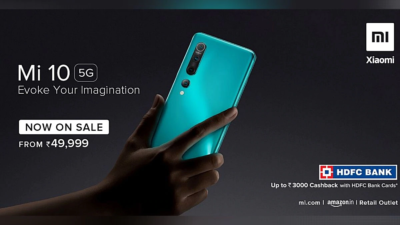 Buy Mi 10 Amazon Flash Sale + HDFC Bank Offers Instant Discount