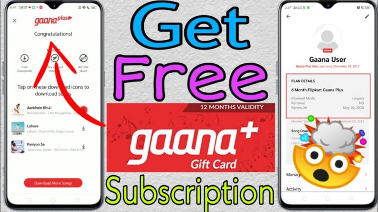 Gaana Plus Free Subscription Trick Get 3 Month Free [All Users]