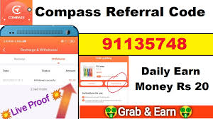 Download APK Compass Referral Code Free ₹10 in Your Bank with Proof