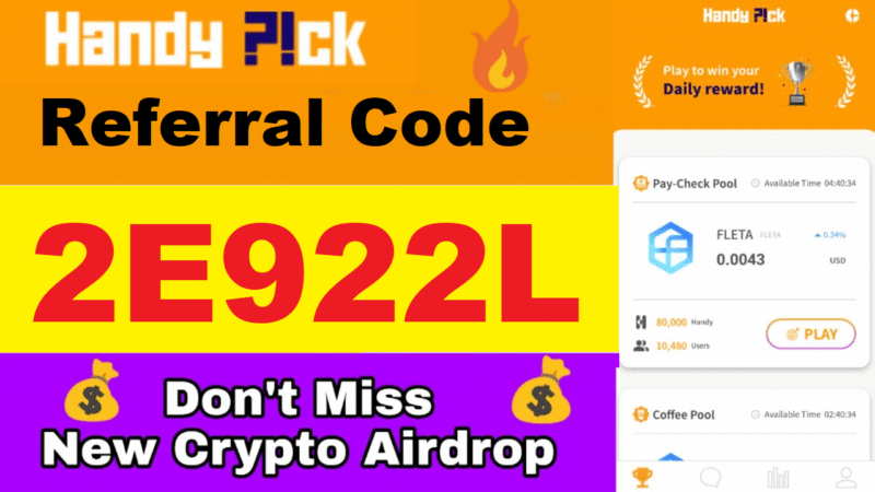 Download APK Handy Pick Referral Code Earn Free 100 Token