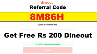 Download DineOut Referral Code to Get Free Rs 100 & Earn Rs 100
