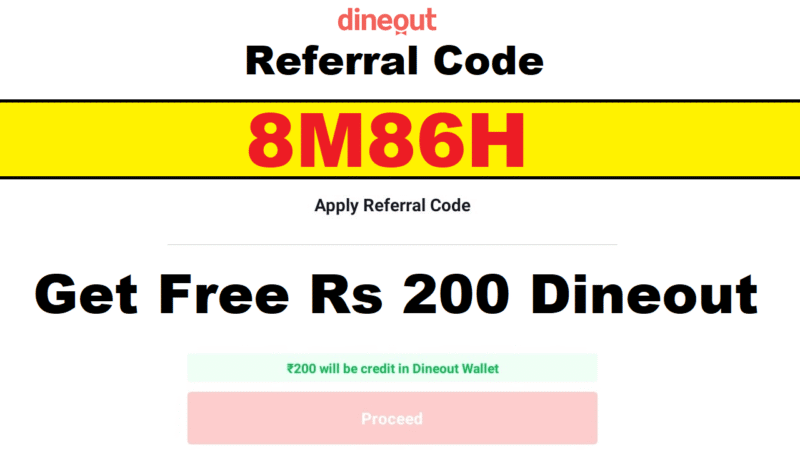 Download DineOut Referral Code BAW2W Free Rs 100