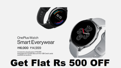 OnePlus SmartWatch Coupon Code Get Flat ₹500 OFF Get ₹12499