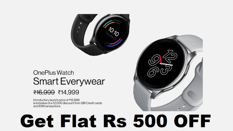 OnePlus SmartWatch Coupon Code Get Flat ₹500 OFF Get ₹12499