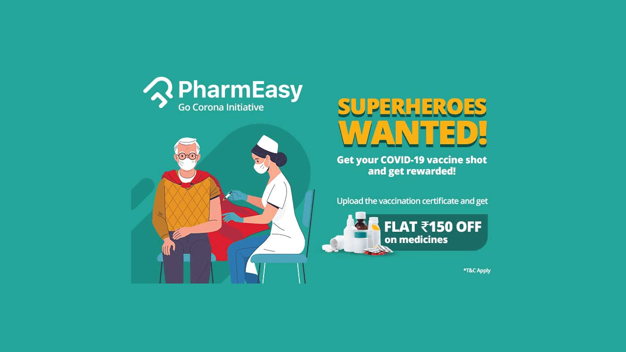 PharmEasy Covid-19 Vaccination Certificate Offer get Free Cash ₹150