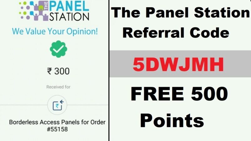 The Panel Station Referral Code 5DWJMH Get Free Paytm Cash