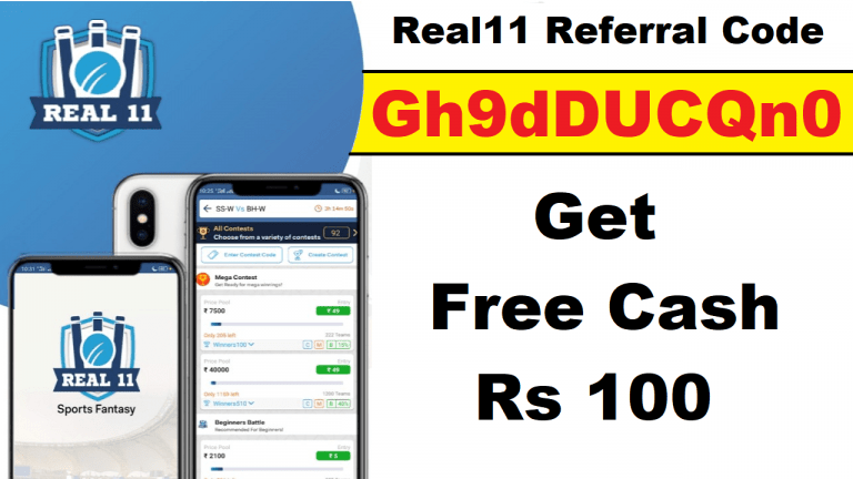 Download APK Real11 Referral Code Get Free ₹50 + Refer & Earn