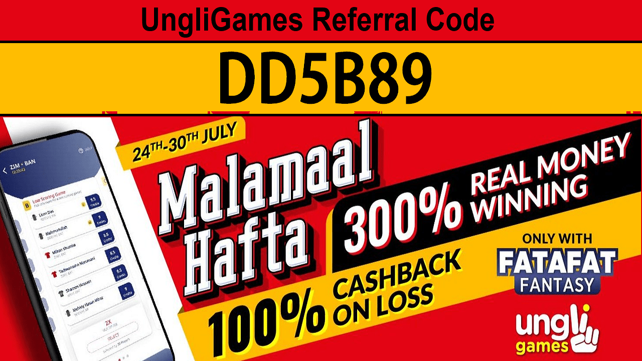 Download APK UngliGames Referral Code Earn Free ₹500 + Refer & Earn Cash