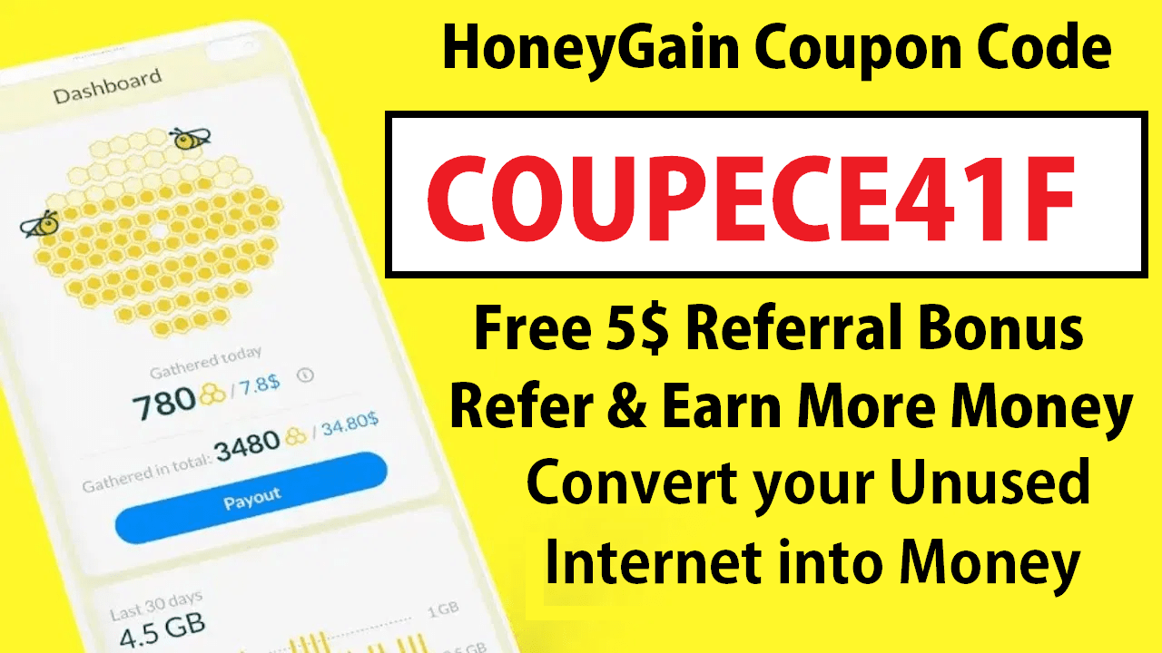 Download APK HoneyGain Coupon Code Get Free 5$ Instant