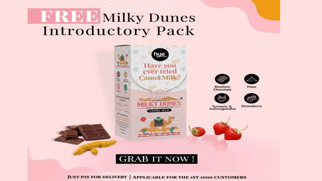 Get Free Milky Dunes Starter Pack with Camel Milk for 1000 Users