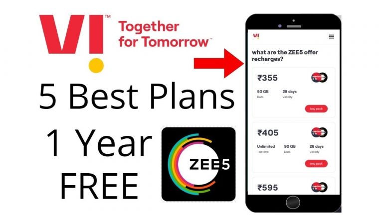 Vi Plans to Get Free Zee5 Premium Membership for 1 Year