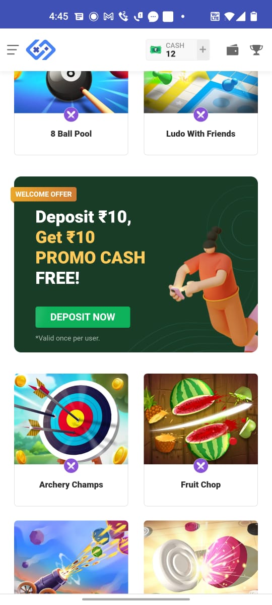 You can Use This Offer to Get Rs 10 Cashback when you add Rs 10 in SkillClash App