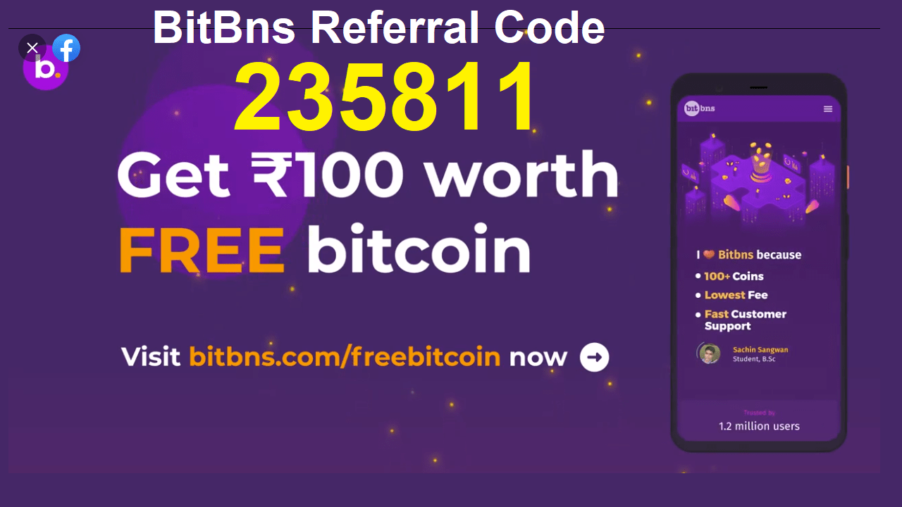 BitBns Referral Code Earn Free BNS Token worth Rs 100