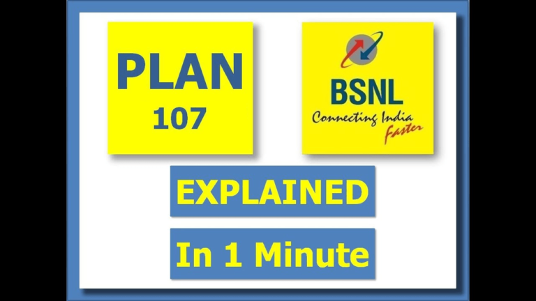 BSNL 107 Plan Get 90 Days Validity Unlimited Calls + 10 GB