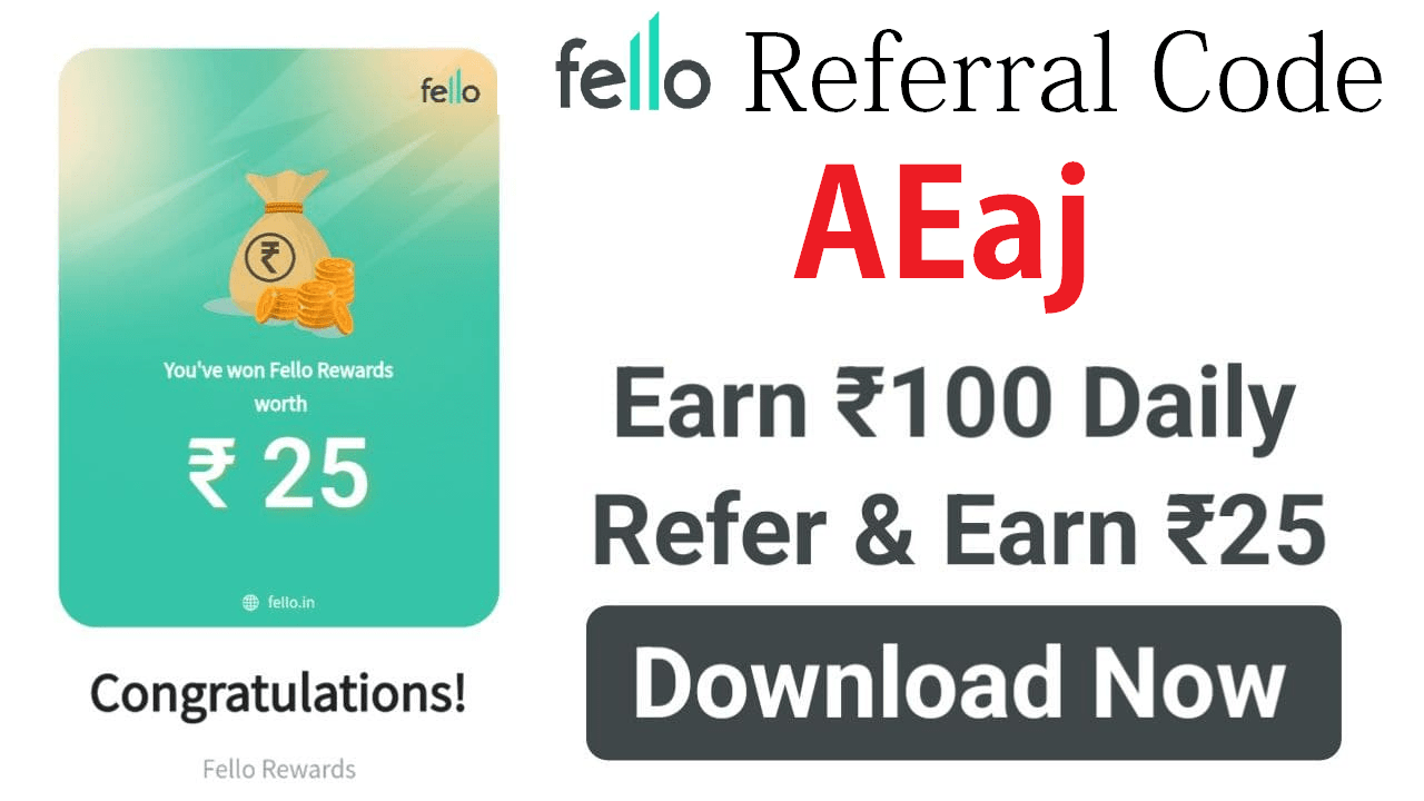 Download APK Fello Referral Code [AEaj] Earn Free Rs 25