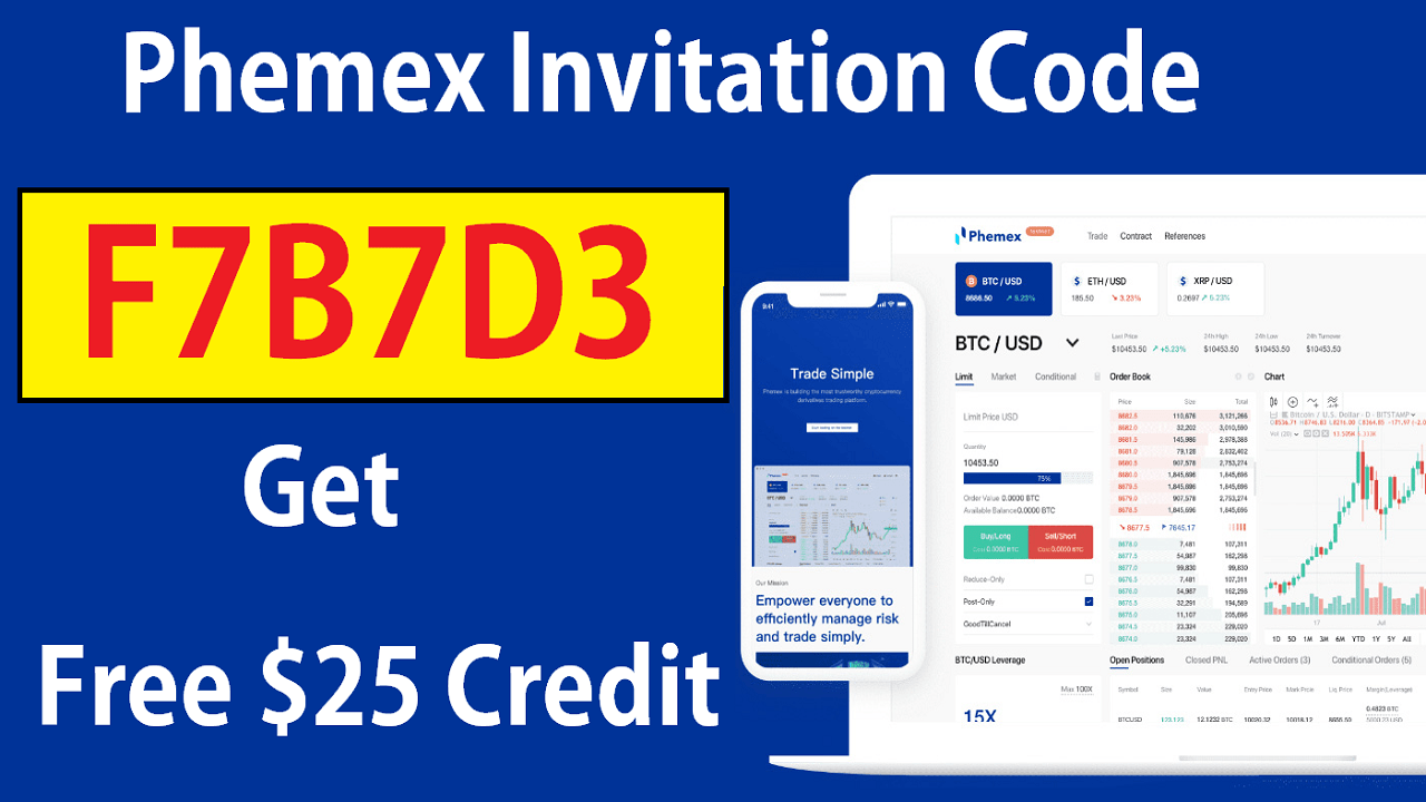Phemex Invitation Code [F7B7D3]  USD Trading Bonus