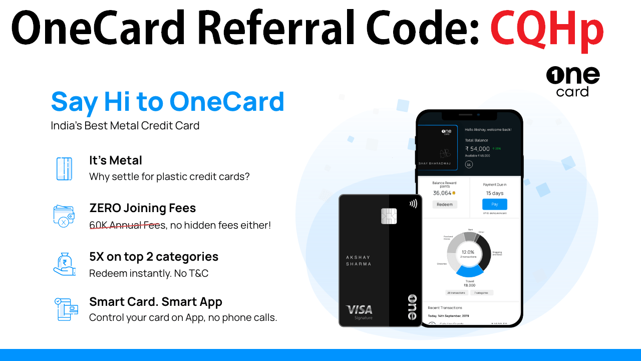 OneCard Referral Code Free Metal Credit Card Free Rewards