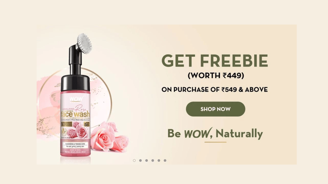 WOW Rose FaceWash Get Free Worth ₹249