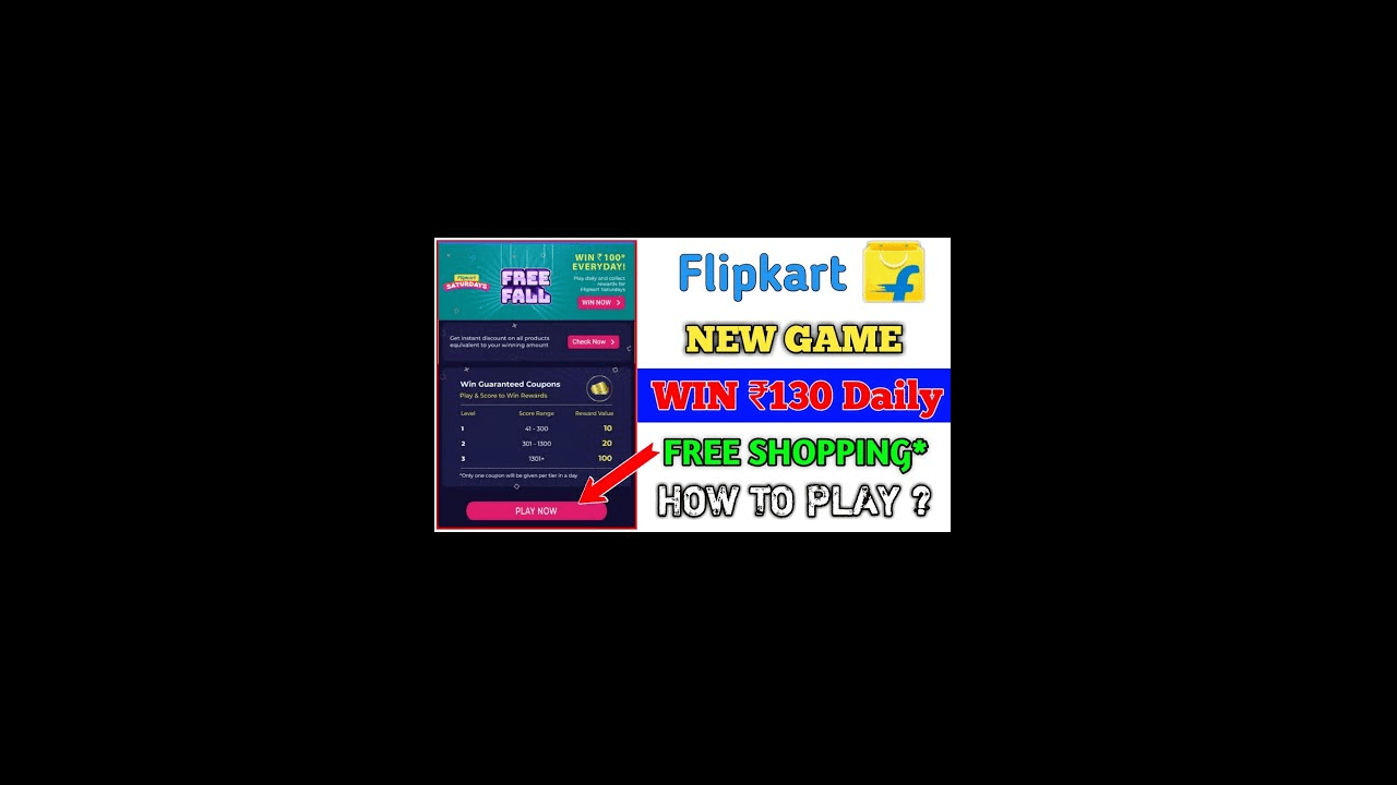 Flipkart Saturdays Free Fall : Win Rs. 100 Every day