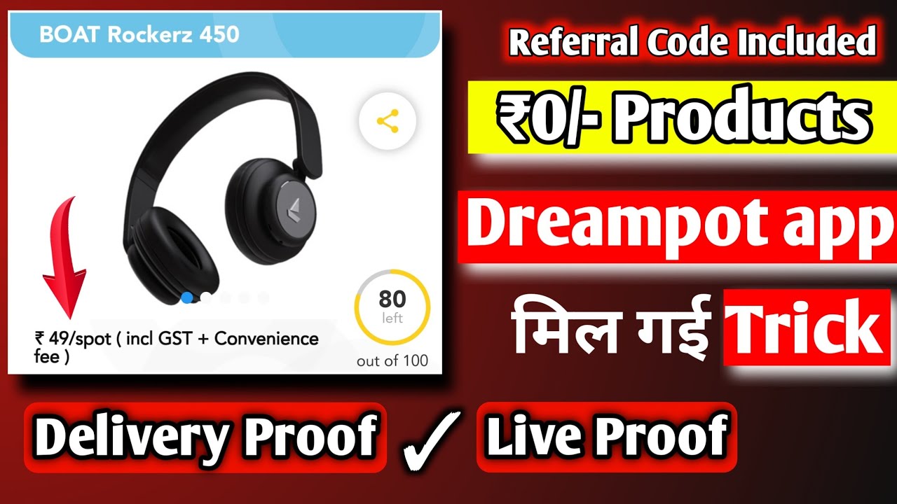 Download APK DreamPot Referral Code Earn Free Rs 50