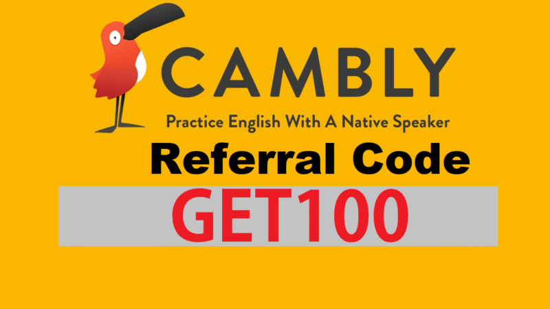Cambly Referral Code GET100 get Free 15 Minutes Trick