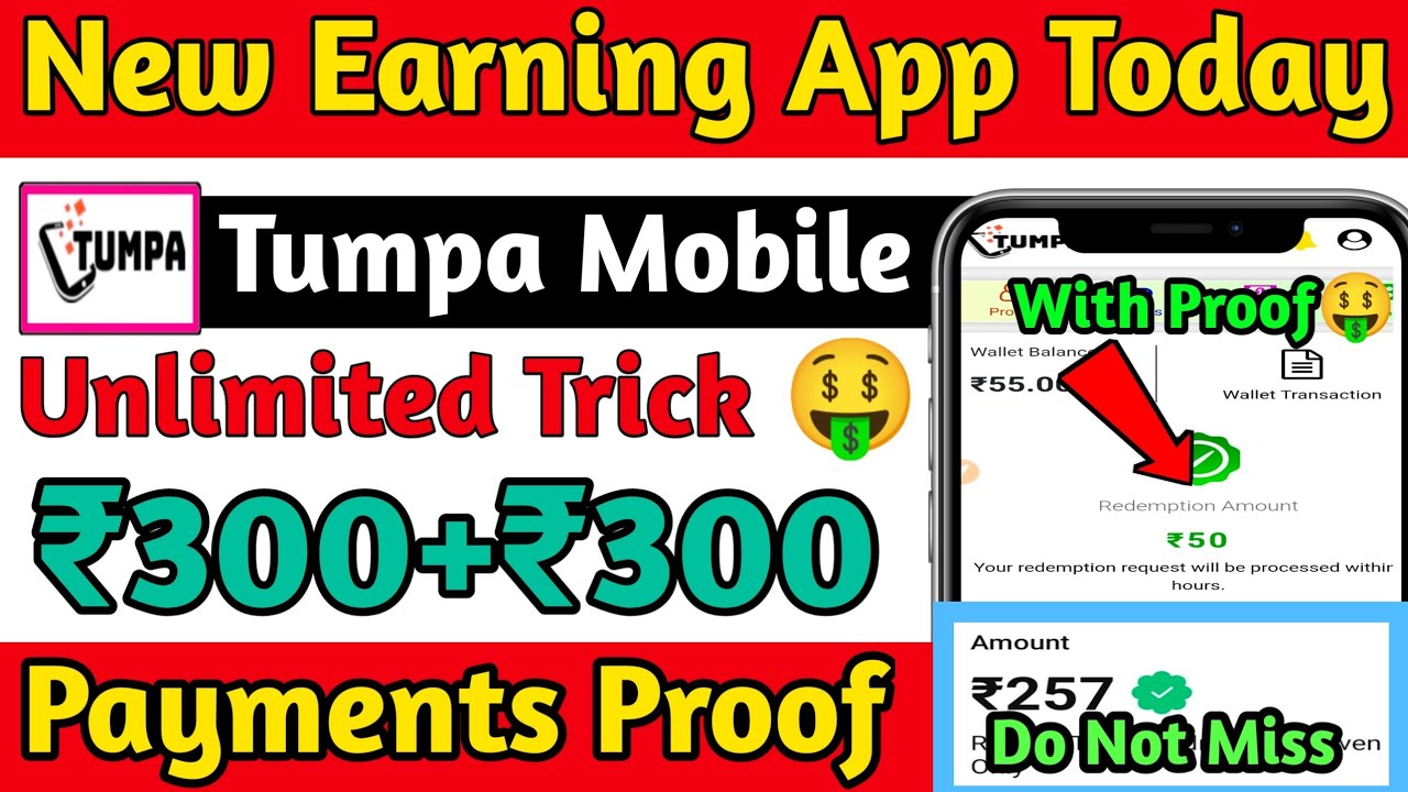 Download APK Tumpa Mobile App Referral Code Earn Paytm