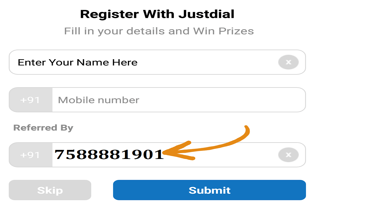 JustDial Referral Code Get 1500 Points Per Refer