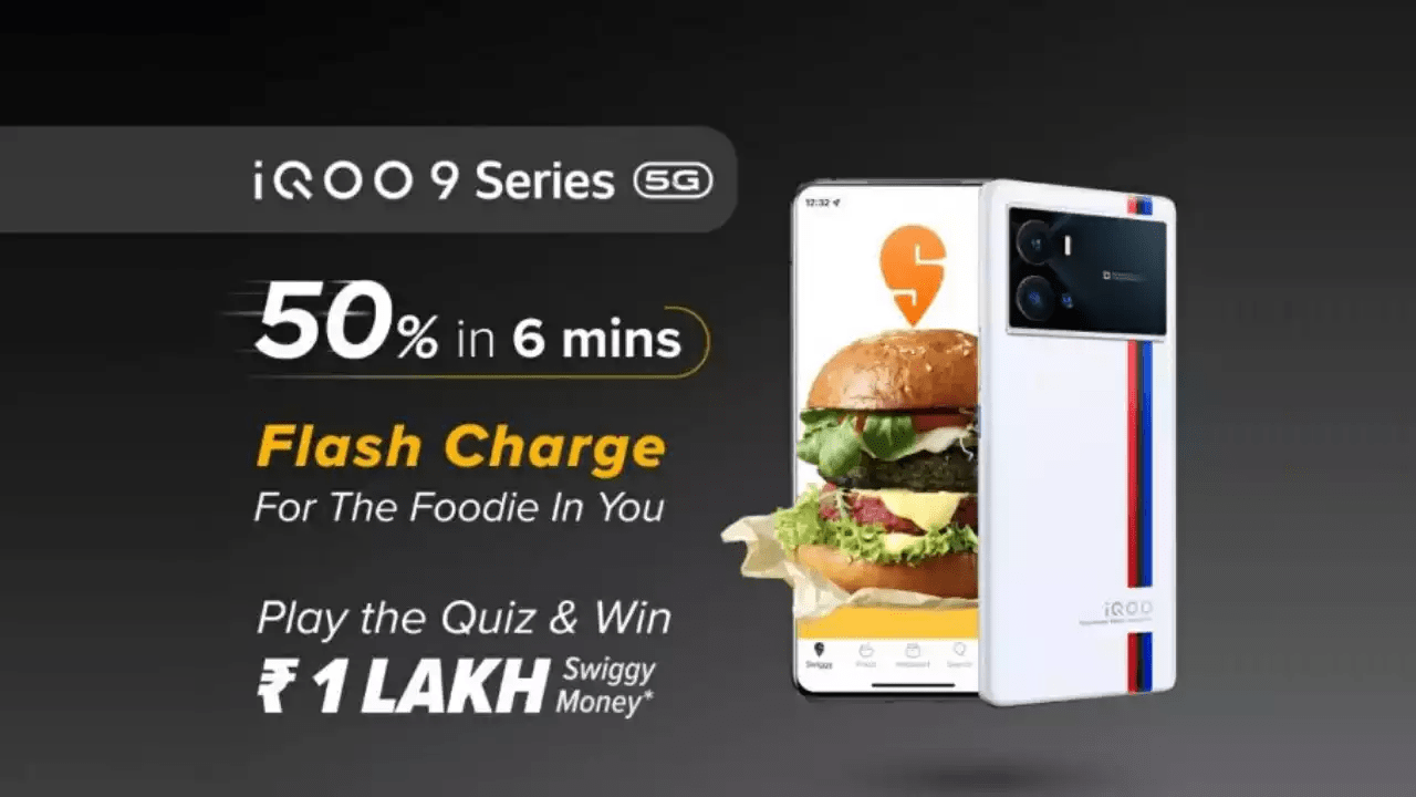 Swiggy iQOO 9 Series Quiz Answer Win Free ₹1 Lakh