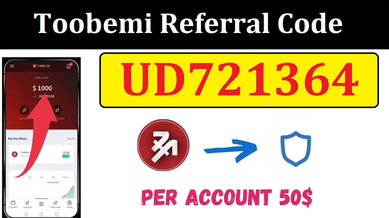 Toobemi Referral Code UD721364 Get 70 TOOB Tokens