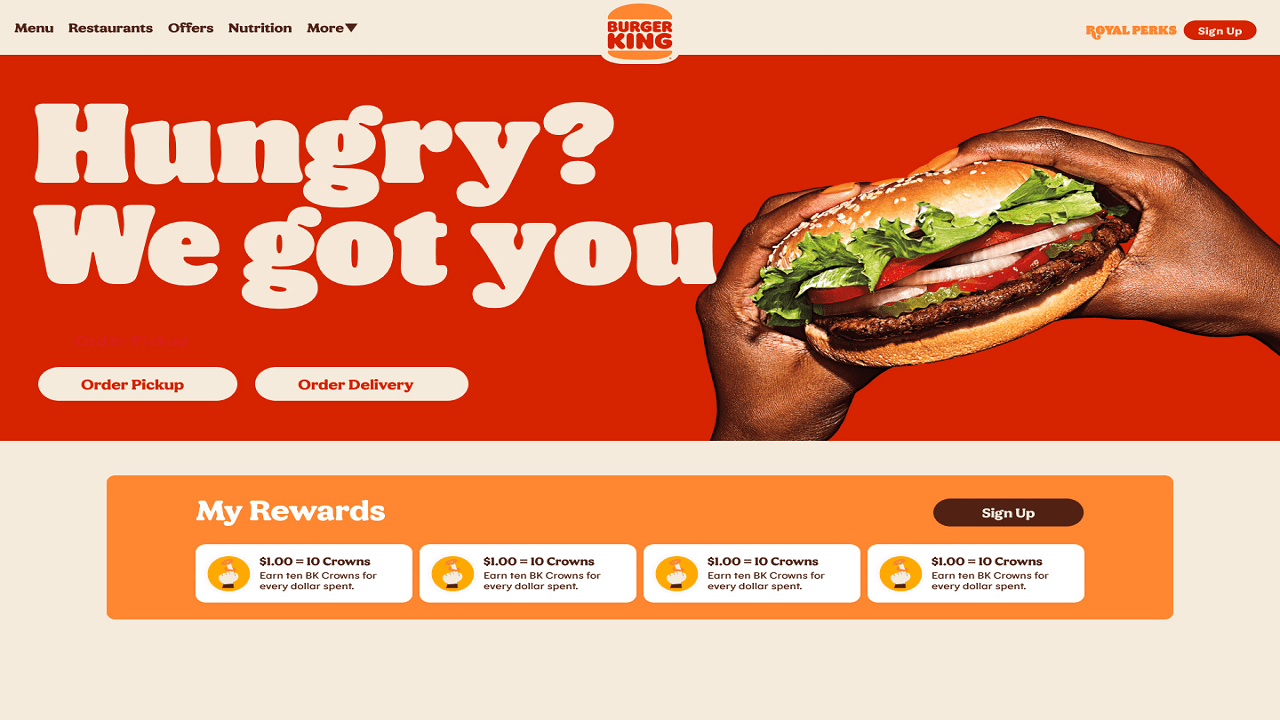 Download BurgerKing App Earn Free Points @ Just ₹1