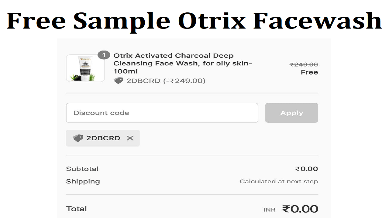 Free Sample Otrix Facewash Get Free Worth ₹249