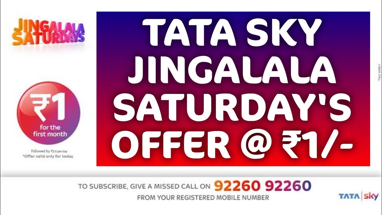 Tata Sky Jingalala Saturday Rs. 1 for 30 days