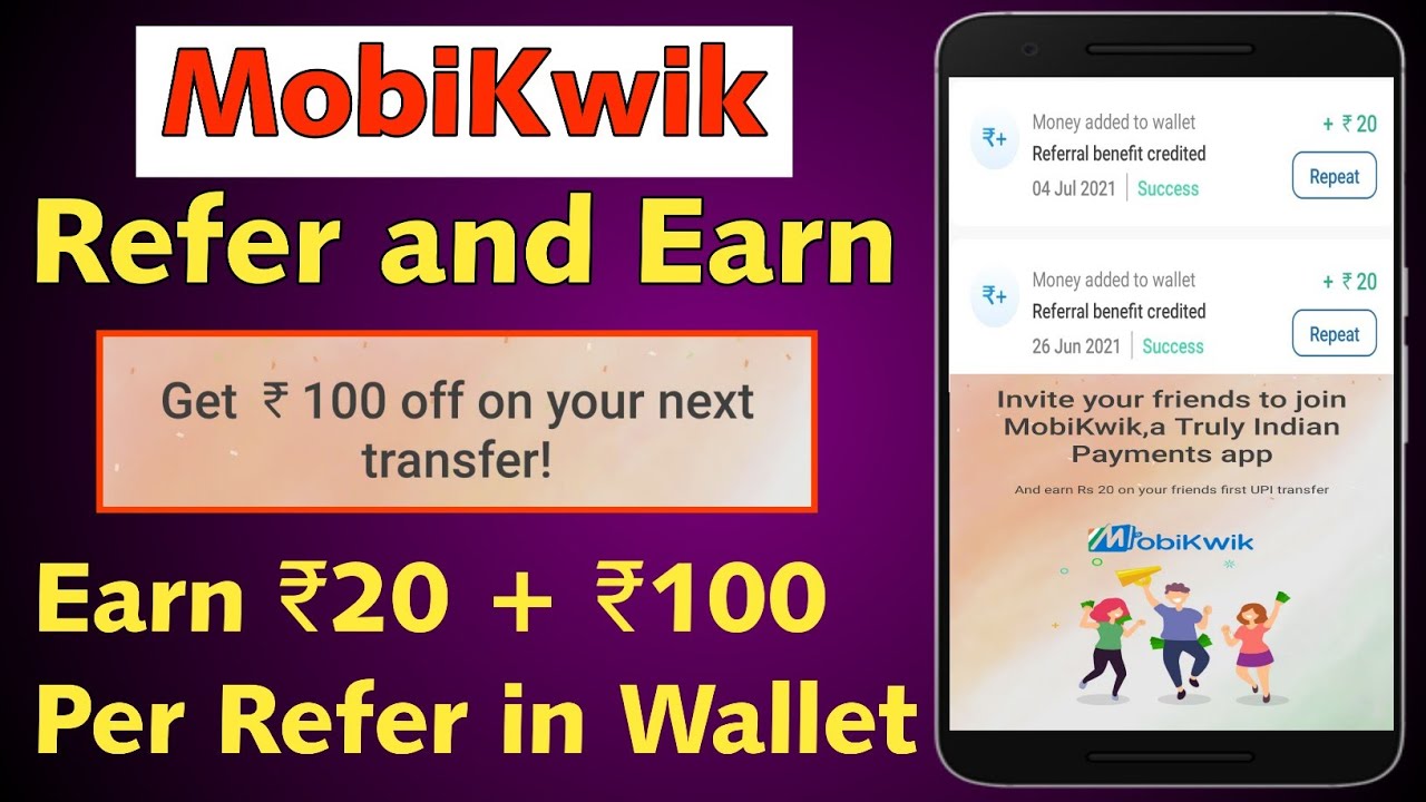 Mobikwik Referral Code Earn Free Cash + Refer & Earn