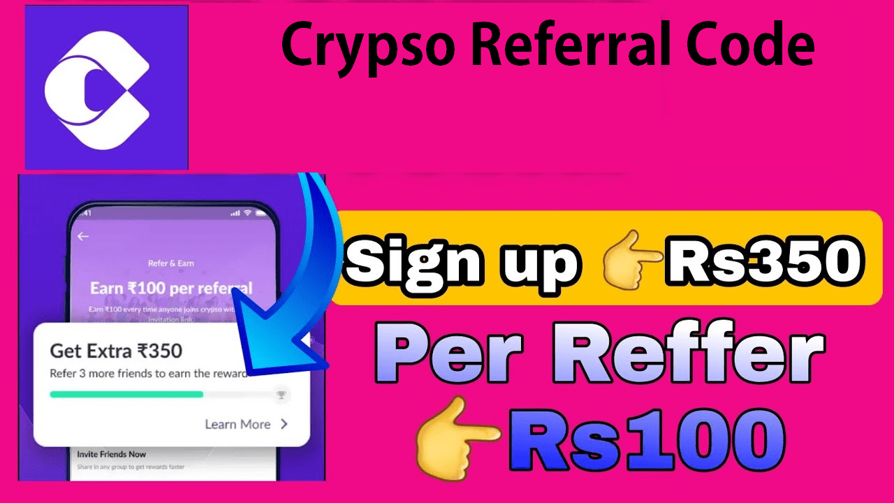 Download APK Crypso Referral Code Get Free ₹450 Bitcoins