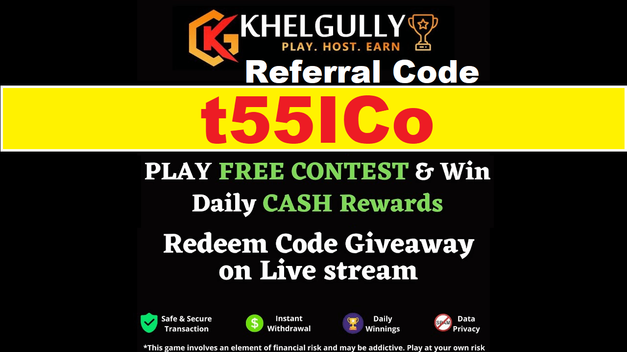 Download APK KhelGully Referral Code Earn Free Rs 50