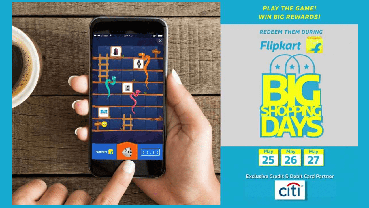 Flipkart Big Shopping Days Snakes & Ladders Game